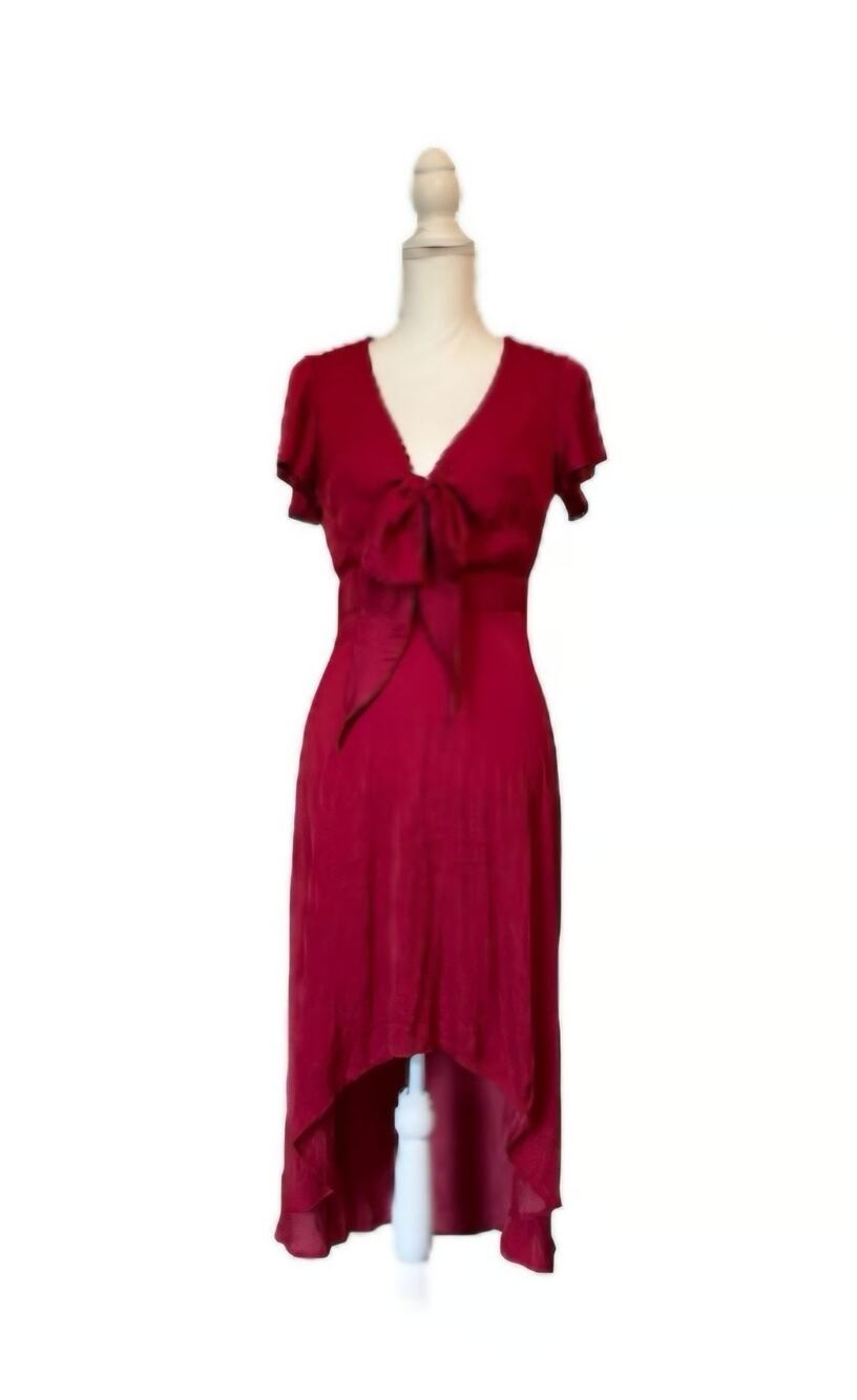 Audrey Parks Francesca’s Open Mid-Section Maxi Women’s L Red Spring Summer Dress